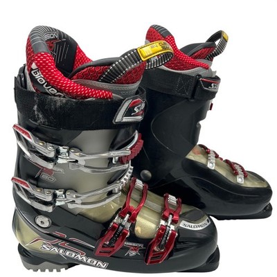 Salomon Mission RS 7 Ski Boots Mens 28 Black Red Energizer 75 Biovent Downhill