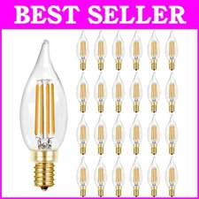 Antique Replica E12 LED Flame Tip Bulbs - 450LM, 2700K Warm White Light