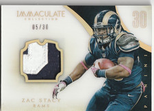 2014 Panini Immaculate Numbers Memorabilia Zac Stacy #IN-ZS/30