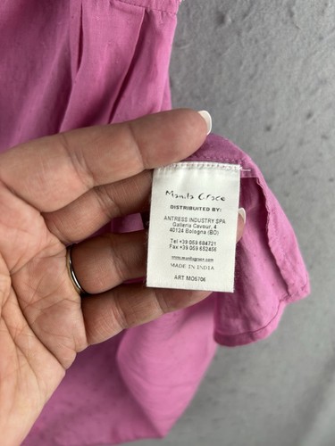 Top para mujer Manila Grace talla 42 (L) rosa intenso croquet bordado nuevo con etiquetas Barbiecore - Imagen 7 de 11