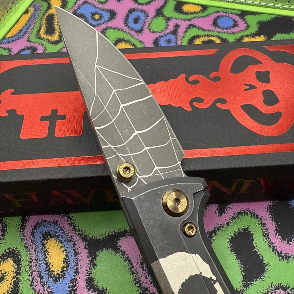 Cuchillos Chaves RCK9 Carmesí Misfits/Cráneo/Call Of Duty!! Titanio - Acero M390 Foto 4 de 4