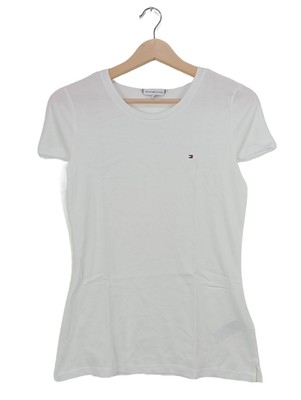 TOMMY HILFIGER Basic-Shirt Damen Shirt Gr. DE 36 weiß Casual-Look