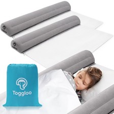 2Pack Inflatable Bed Rails for Toddlers, Non-Slip Bed Bumper with Machine-Was...