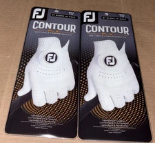 2 FootJoy Contour FLX Men’s XL Golf Glove Left Hand Pearl White X Large