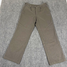 Vintage Military Pants Mens 30x30 Green Pleated Straight Dress Army Wool Utility