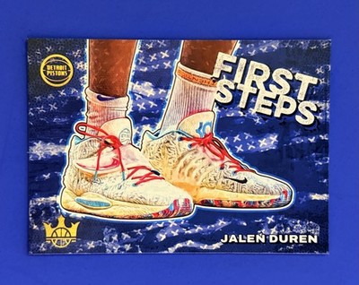 2022-23 Court Kings Jalen Duren Pistons First Steps Gold Foil Rookie Card #10