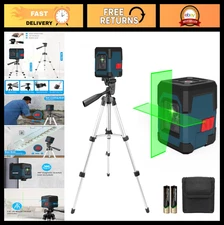 Self-Leveling Cross Line Laser Level - 360° Rotatable, Vertical & Horizontal Lin