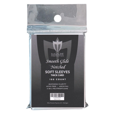 10,000 Max Protection Thick Card & Vintage Smooth Glide Notched Soft Sleeves