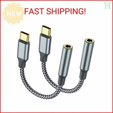 TIPSEAN USB C to 3.5mm Headphone Jack Adapter 2 Pack , USB-C to Aux Audio Dongle