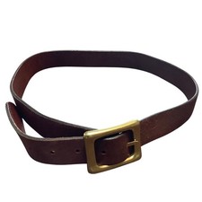 The Limited Brown Italian Leather Belt Gold Buckle Made in USA Men Size L