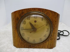 Vintage Art-Deco General Electric "The Bounty" 3H164 Wood Desk/Mantel  Clock