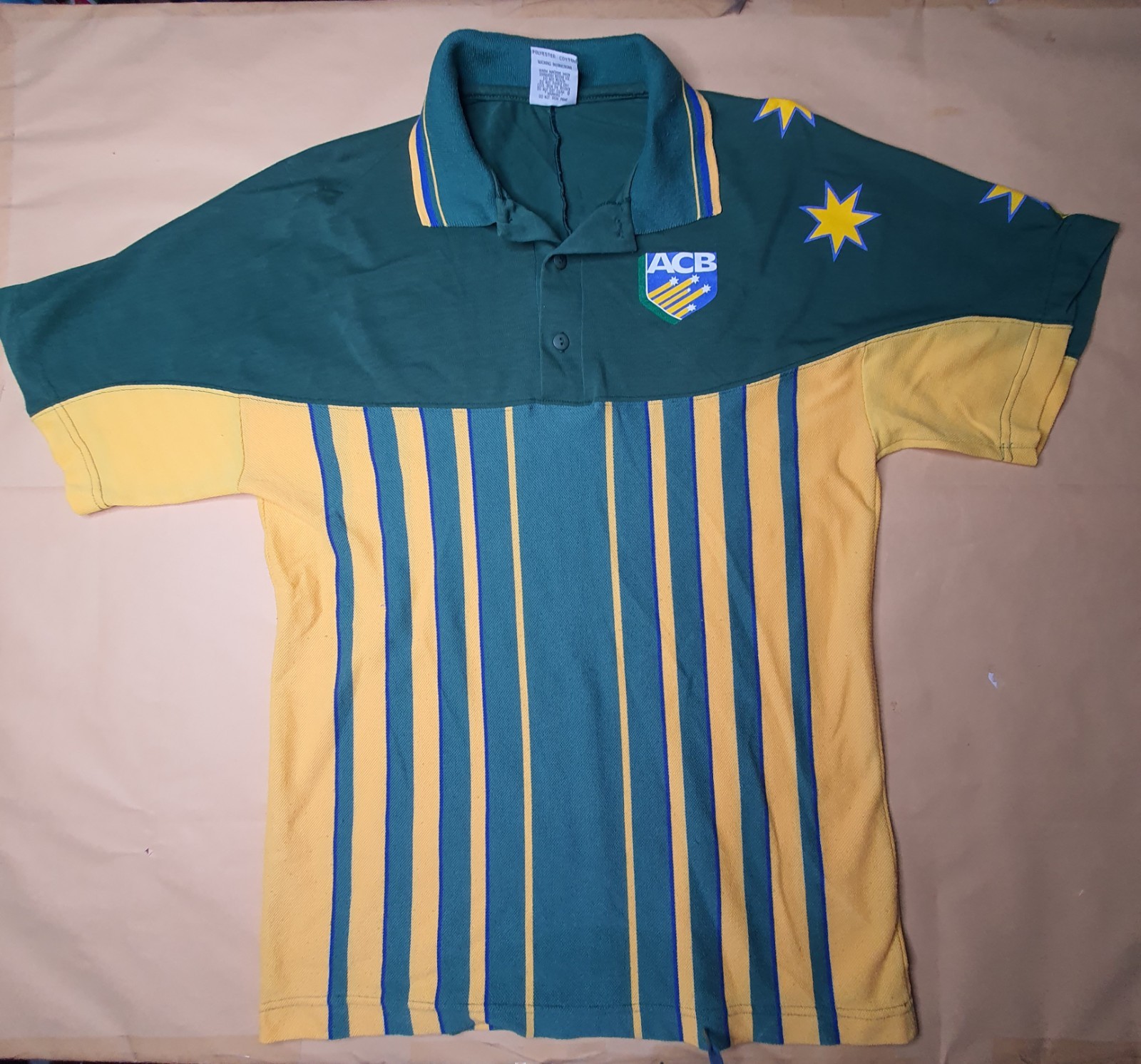 Vintage 90’S Isc Acb Australian Cricket Shirt Size M Mens Made In Australia