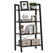 Ladder Shelf 4 Tier Bookcase Storage Shelves 22In