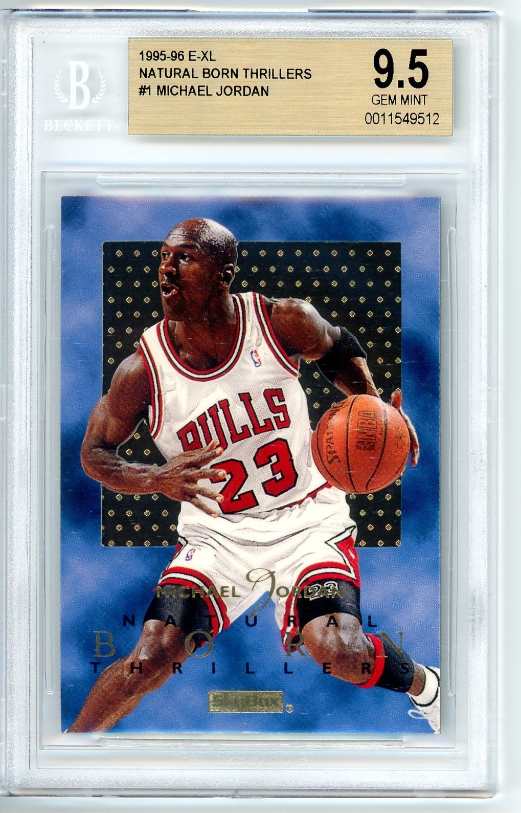Michael Jordan 1995 Skybox E-XL Natural Born Thrillers #1 BGS 9.5 Gem Mint
