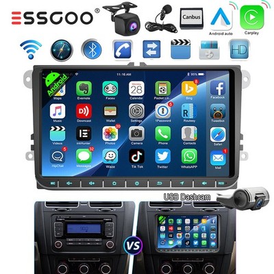Für VW GOLF 5 6 Touran Caddy Passat Autoradio DVR 32G Android 14 Carplay GPS RDS