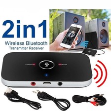 2-IN-1 Bluetooth Receiver  Transmitter Wireless RCA to 3.5mm Aux Audio Adapter