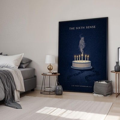 The Sixth Sense Minimal Movie Kunstdruck | Filmposter | Leinwand & gerahmt