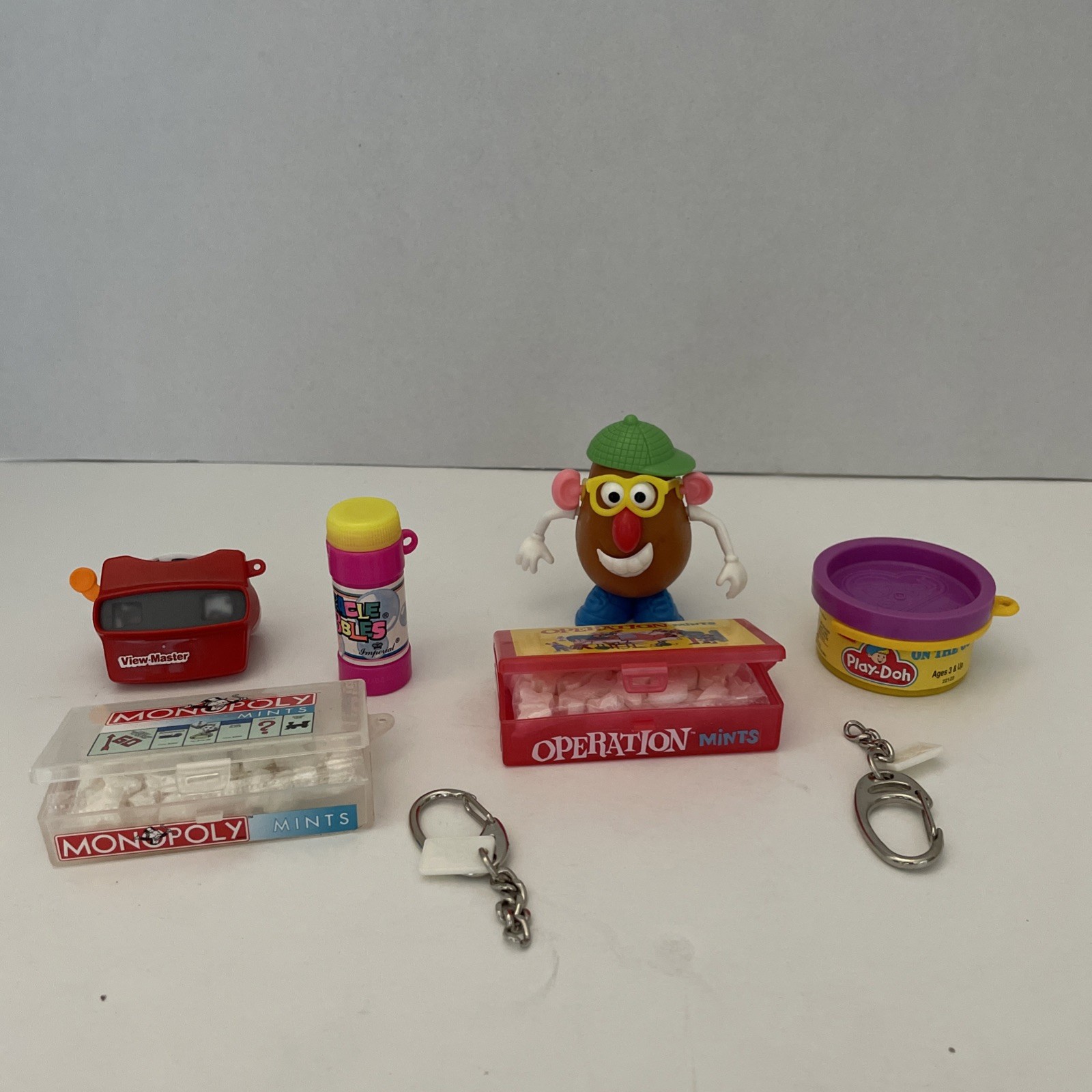 Vintage 1990’s Miniature Toys and Games Keychains Preowned As Is
