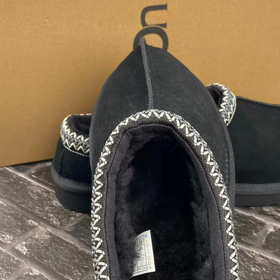 UGG Women's Tasman Black Women's Shoes Suede Wool Slippers with Box US 6-11 - Image 4 of 4