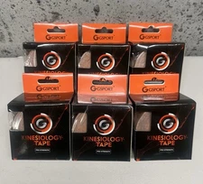 Lot of 6 * KT Tape * Kinesiology Therapeutic Sports Tape * 20 Strips (2” x 10”)