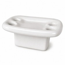 White Porcelain Wall Mount Toothbrush Holder Bathroom Fixture 4.5 x 3.25