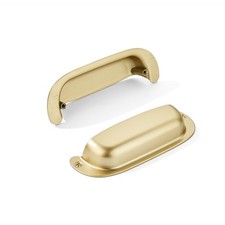 khtumeware 2 Pack 4"(102mm) Hole Center Retro Brushed Gold Drawer Pulls Satin...