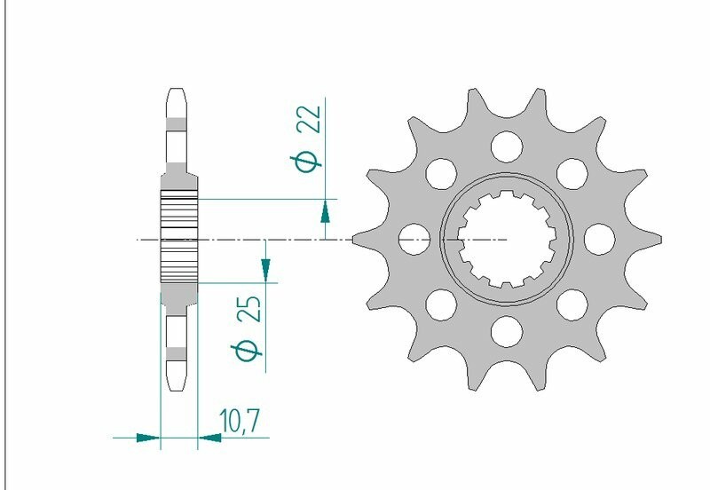 Pignon AFAM pas 520 acier standard pour entretien mécanique moto
