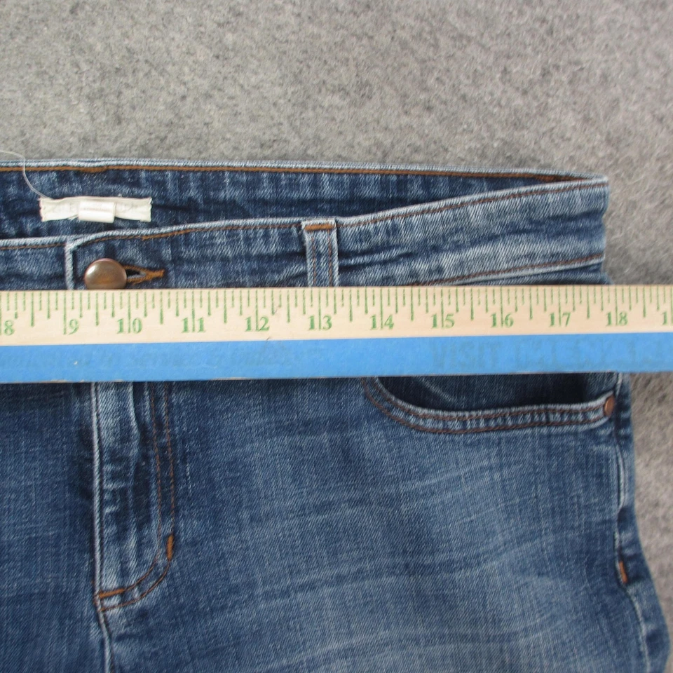 Jeans Eileen Fisher para mujer 12 azules elásticos de algodón orgánico ajustados denim con cremallera Foto 3 de 4