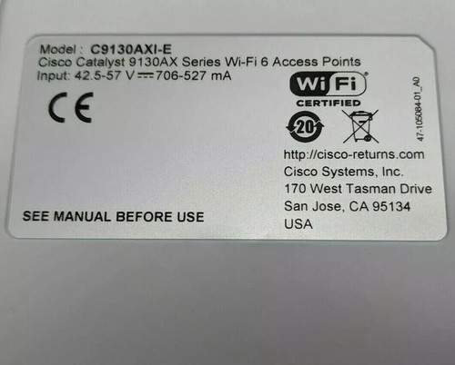 4x Cisco Catalyst C9130AXI-E Wireless Access Point - Photo 5/6