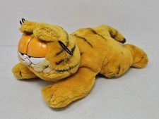 Vintage 1981 Garfield Dakin Lying Down Plush Toy Plastic Face Stuffed Cat