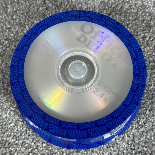 DVD Blank Office Depot Double Layer DVD+R DL Recordable Media 25 Pack New Sealed - Picture 7 of 8