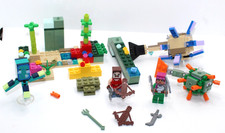 Lot of Lego Minecraft Minifigures with Weapons Crossbows Battle Set Mines