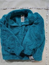 NWT Girls Size Small 7/8 Adidas Blue/Green Quarter Zip Sweater F3