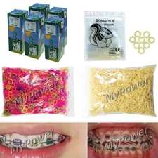 Dental Orthodontic Rubber Bands Ortho Elastics Latex Braces ZOO Yellow Colorful