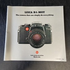 Leitz Leica R4 MOT Camera 50 page Guide Book Cataloge Genuine Original Leica