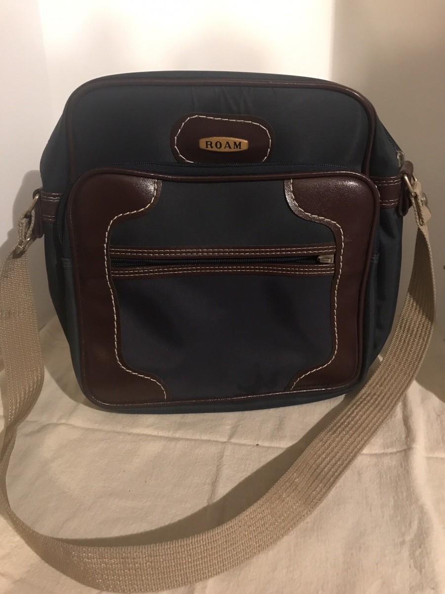 Vintage Cross Body Carry On Roam Bag Blue And Brown