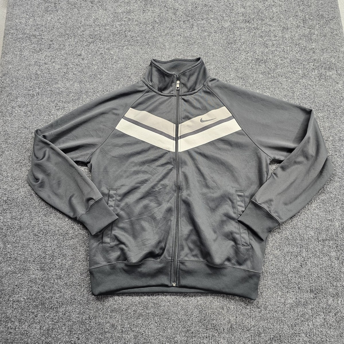 NIKE the athletic dept ジャージ ジャケット XL Vtg Nike The Athletic Dept. Track Jacket Men's XL Gray White Full
