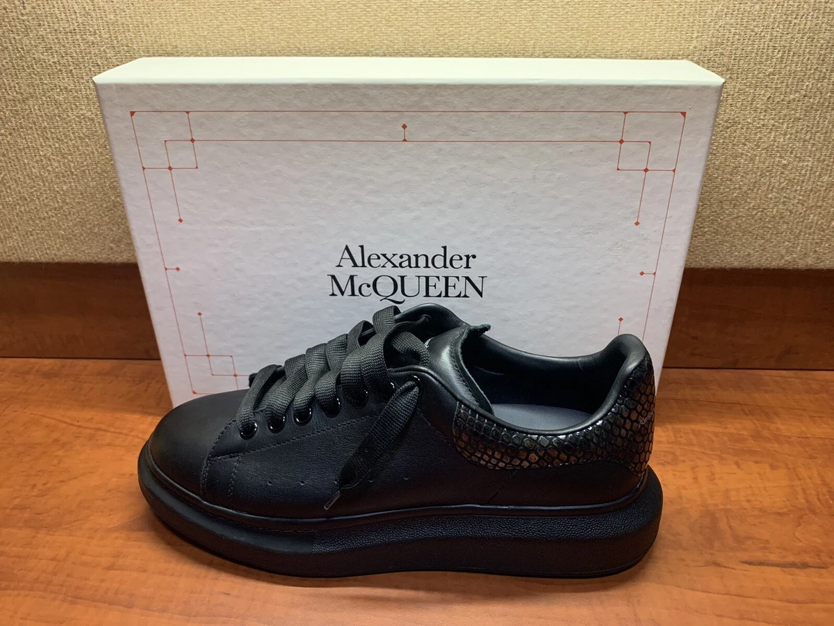 Alexander McQueen Oversized Sneaker Black Silver Crocodile eBay