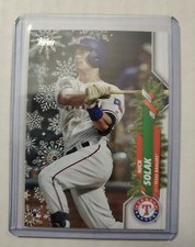 Nick Solak RC 2020 Topps Holiday Texas Rangers #HW108 Rookie Card . rookie card picture