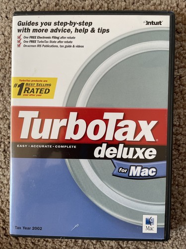 Intuit TurboTax Deluxe for Tax Year 2002 for Apple Mac OS 8.x, 9.x, 10.x - Picture 1 of 1