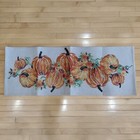 Celebrate Fall Together Pumpkin Harvest Floral Table Decor Runner 13 X 35