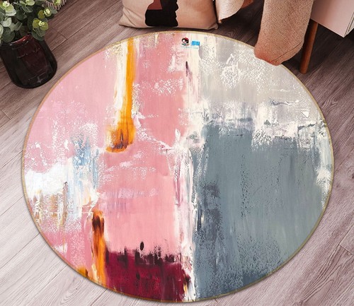 3D Wildflowers Grass 742 Skromova Marina Rug Round Non Slip Rug Mat
