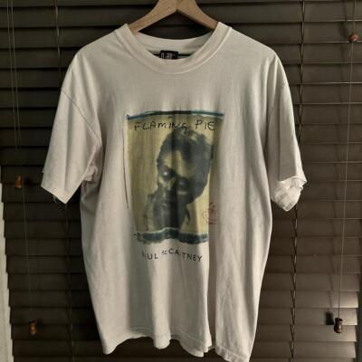 Paul McCartney Flaming Pie Retro T shirt Remake tee basic style