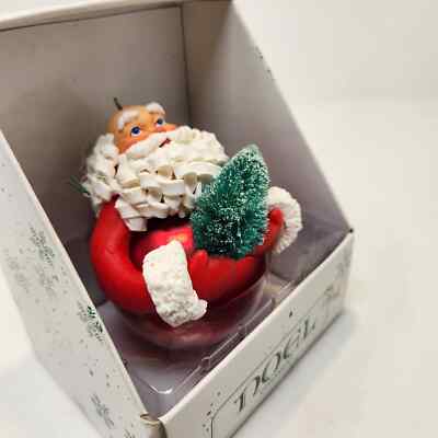 Dept 56 Noel Santa Claus Tree Glass Ball Christmas Ornament