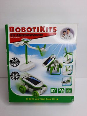 Robotikits 6 in 1 Educational Solar Robot Kit OWI-MSK610 new open box