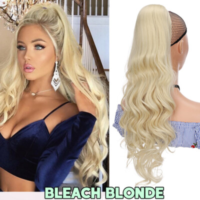 Clip-in Pferdeschwanz Verlängerung Gewellt – Künstlicher Haaraufstecker, 25 Cm, Hitzebeständig, Für Frauen