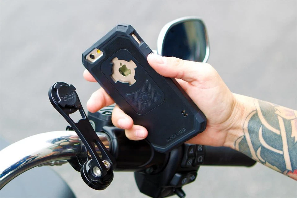 Rokform Aluminum Motorcycle Handlebar Phone Mount Dual Lock System Universal Fit - Image 4 of 4