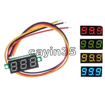 0.28" LED DC 0-100V 3 Wires Digital Voltmeter Display Voltage Panel Meter uk