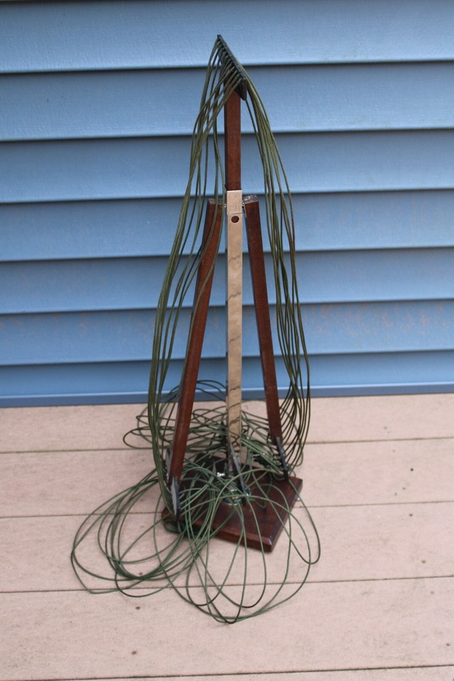 VINTAGE OLD 1920s MATHIESEN ANTIQUE WOOD FOLDING & ROTATING RADIO LOOP ...