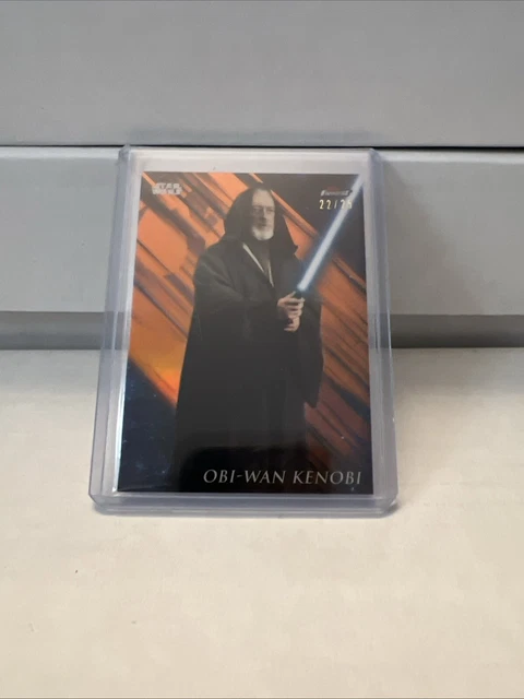 2018 Topps Finest Star Wars Obi-Wan Kenobi Orange REFRACTOR #’d 22/25 SP